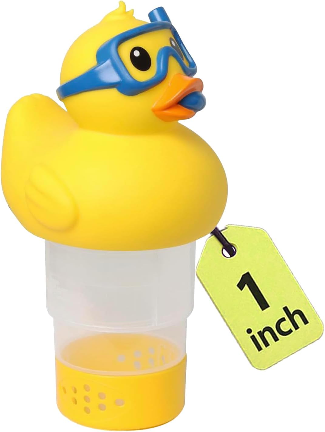 1 inch Mini Pool Chlorine Floater ONLY for 1" Tablets Mini Floating Pool Chlorine Dispenser for Pools, Hot Tub, Classic Duck