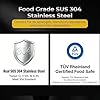 URMONA 3 PCS 304 Stainless Steel Cutting Board For Kitchen, Non-Staining&Odor-Free, Burr-Free Edges, Dishwasher Safe, Non Toxic Cutting Board（S+M+L） #5