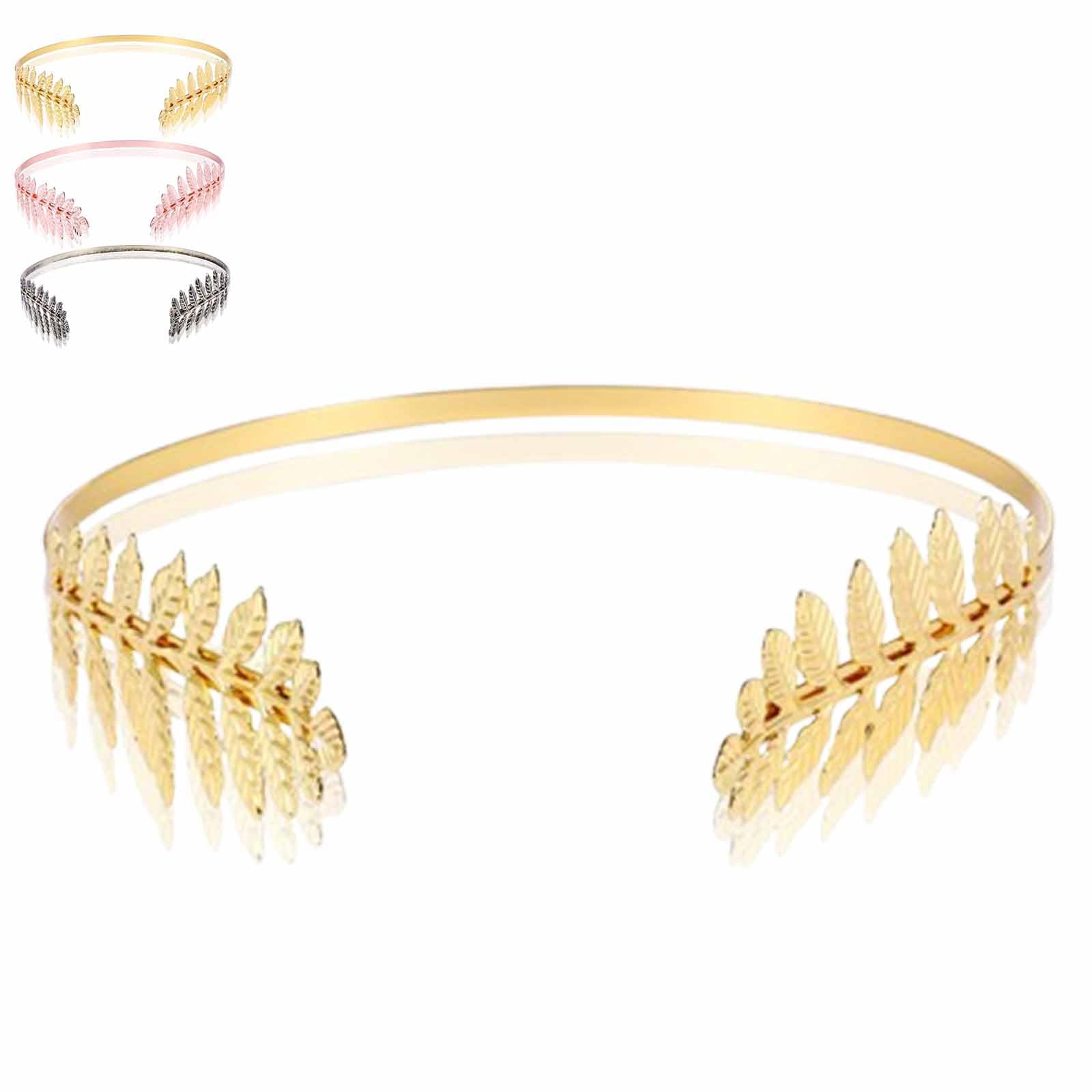 Amazon.com : Back-worn Leaf Metal Headband,Fashion Gold Leaf 