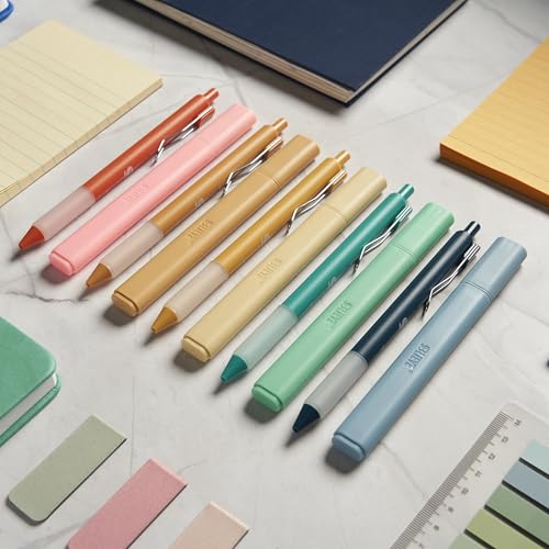 Image of BLIEVE - Aesthetic Highlighters and Gel Pens With Soft Ink and Chisel Tip, Bible Highlighters and Pens No Bleed, Dry Fast Easy to Hold, for Bible Journaling Planner School Supplies (VINTAGE)