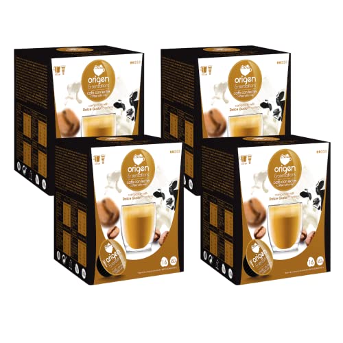 Origen & Sensations - Cápsulas Dolce Gusto CAFÉ CON LECHE | 64 Cápsulas para Dolce Gusto Compatibles | Cápsulas Compatibles Dolce Gusto CAFÉ CON LECHE Cover