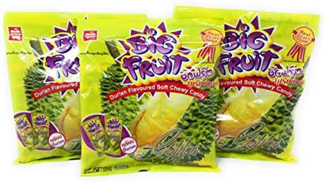 Mitmai Big Fruit Thai Durian Soft Chewy Candy (3 Bags, Total of 15.9oz)