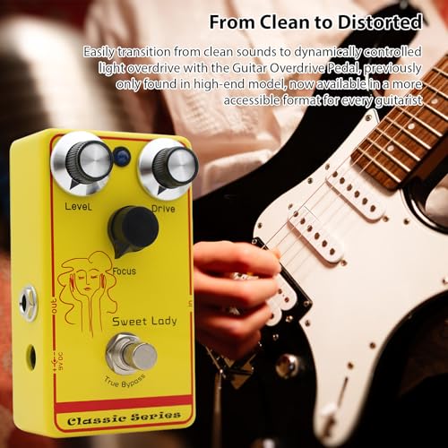SPYMINNPOO Gitarren-Effektpedal, Professionelle Touchempfindlichkeit mit Niedriger Verst?rkung, Overdrive-Pedal, Echtem Bypass, for Musiker und Live-Studio-Anwendungen (6,35 Mm Eingang/Ausgang)