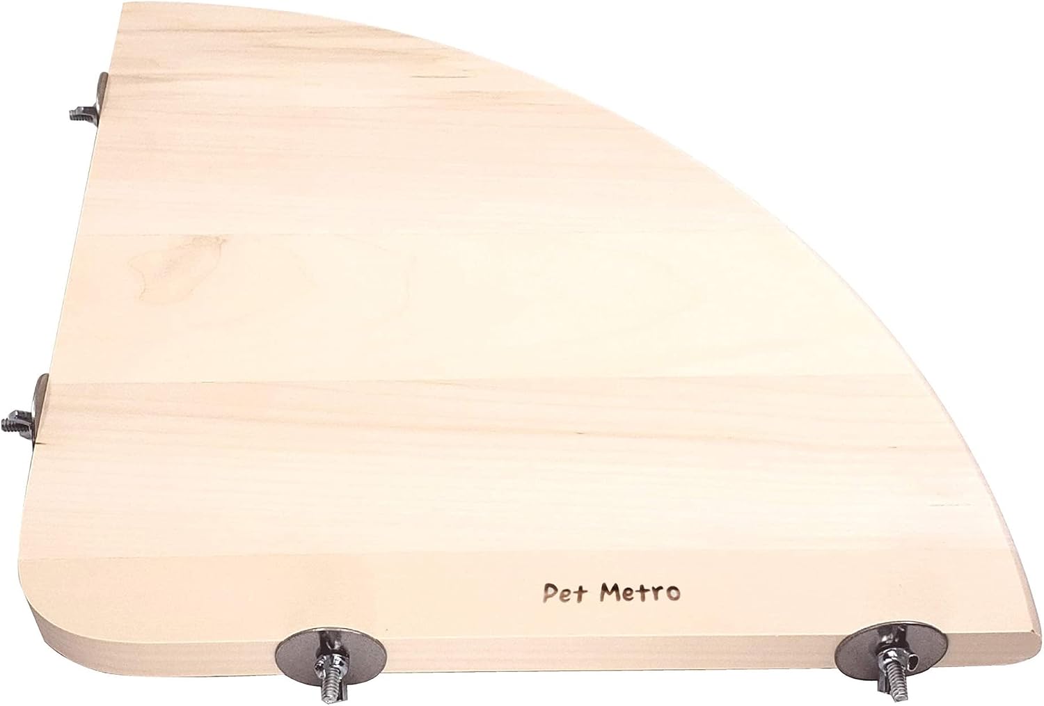 Pet Metro 1" Thick Aspen Wood Corner Platform Ledge for Chinchilla, Hamster, Rat, Bird, Rabbit