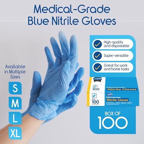 Image of Inspire Black Nitrile Disposable Gloves | 4.5 Nitrile Disposable Safety Medical Cooking Cleaning Gloves