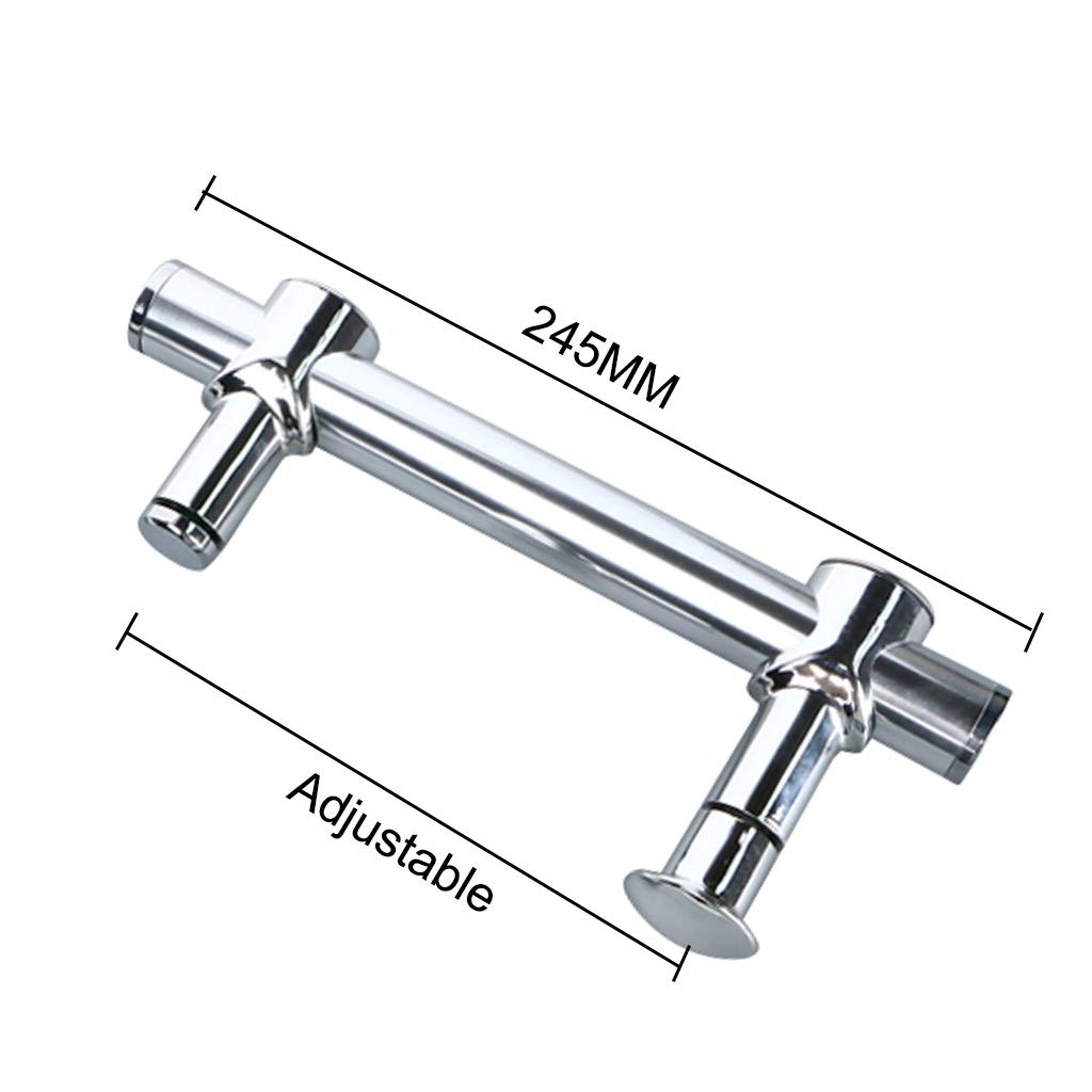 Douche poignée de Porte en Verre Tirez Ensemble avec rondelles, Salle de Bains Boutons de Porte for l'intérieur |Convient for cabines de Douche |Réglables Entraxe des Trous |Longue 24.5cm