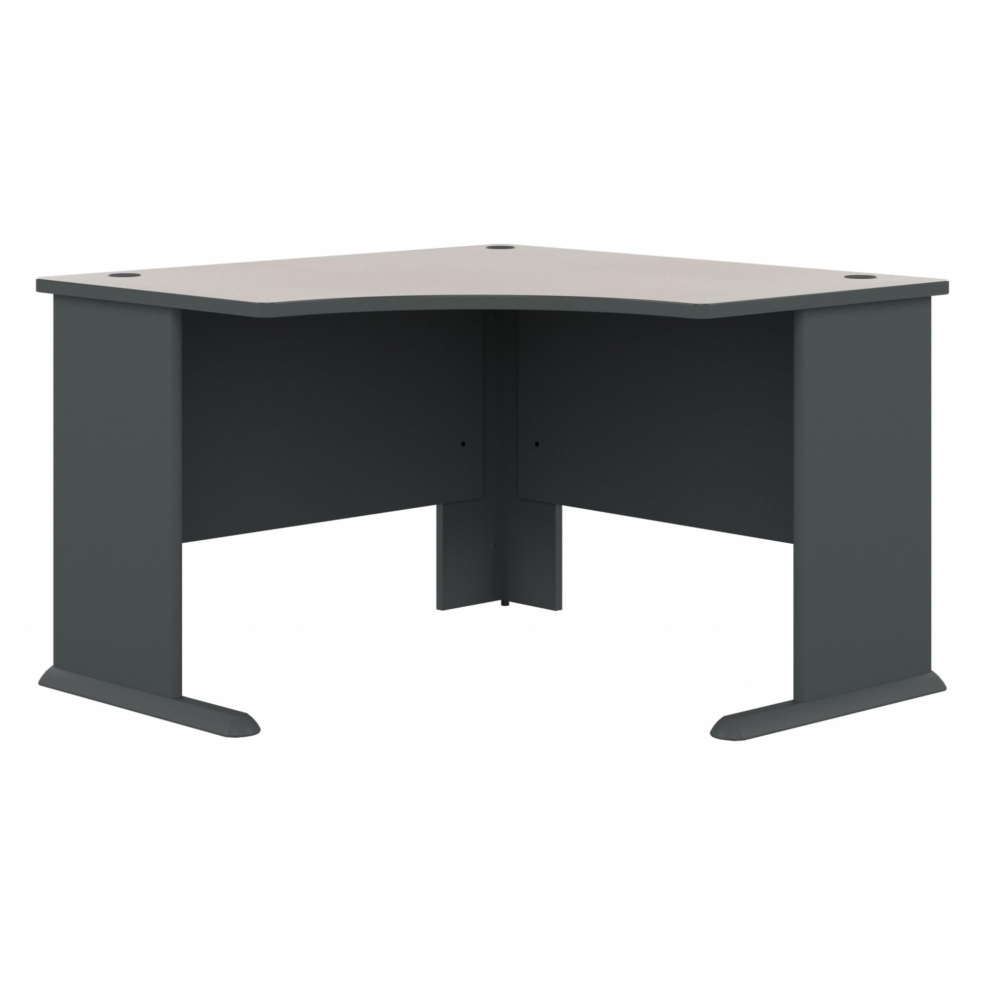 Bush Business Furniture Series A 48W Corner Desk in White Spectrum and Slate, Small Computer Table for Home or Professional Office