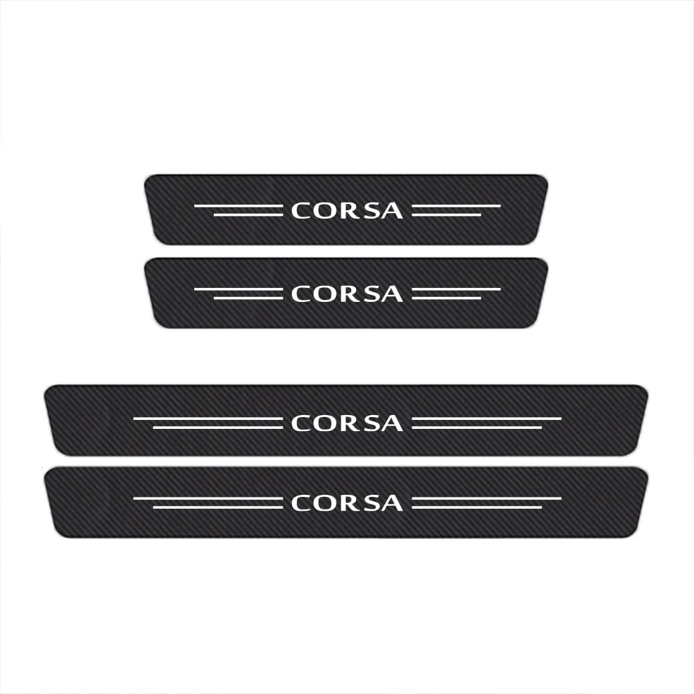 Sdyayfge Normal 4Pcs Kick Plates Car Door Sill Protector,For Opel Corsa