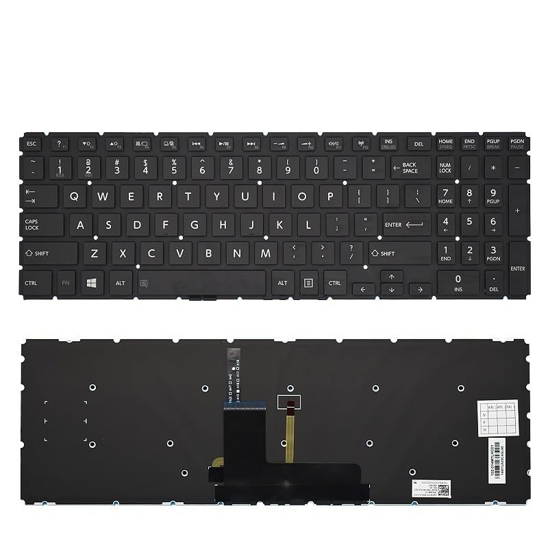 Clavier américain rétroéclairé pour réparer un Toshiba Satellite L50-C S50-C