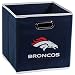 Franklin Sports NFL Denver Broncos Fabric Storage Cubes - Made To Fit Storage Bin Organizers (11x10.5x10.5")