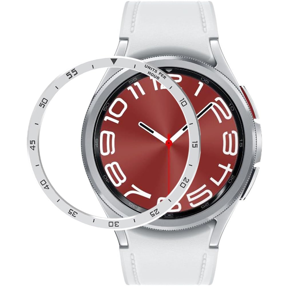 Bisel para Samsung Galaxy Watch 6 Classic 47mm en aluminio plata 6