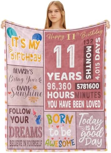BTZO 16th Birthday Gifts for Girls,Happy 16th Birthday Blanket,16 Year Old Girls Boy Gift Ideas,16th Birthday Decorations Throw Blanket for Teen Daughter Granddaughter Sister Niece 50"x60"