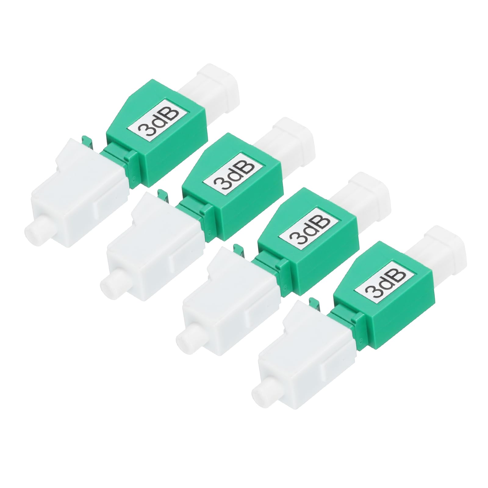 QUARKZMAN 3dB LC Atténuateur de Fibre, LC/APC SM Atténuateur à Fibre Optique Fixe Monomode Mâle à Femelle pour la Transmission par Fibre Optique Paquet de 4