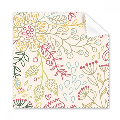 Écran propre sans rayure grâce au chiffon lunettes microfibre imprimé plante 5pcs