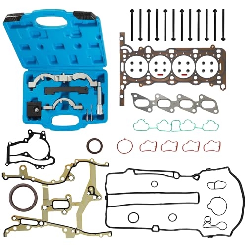 1.4 Engine Head Gasket Set w/Turbo Engine Timing Tool Kit Fit For Chevrolet Cruze Trax Sonic 1.4L Gas DOHC VIN-B C 9 2011-2015 HSCV001 HS54898 HSCV001 HS26540PT-1 HGS345 HS54702A HS31411 HS26516PT