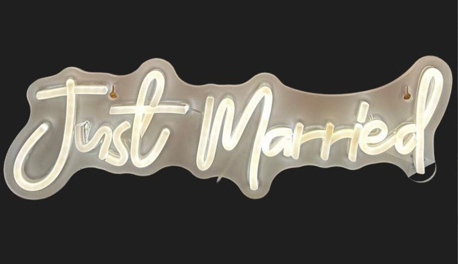 Cartel led decoración Just Married 43 x 14 cm