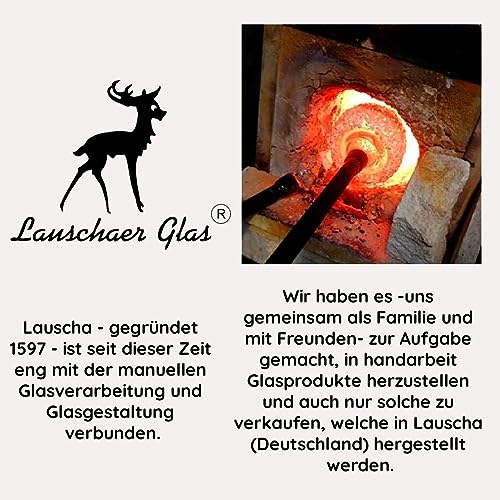 Lauschaer Glas Gartenkugel Rosenkugel aus Glas mit Granulat aquablau h 15 cm, d 12cm mundgeblasen handgeformt