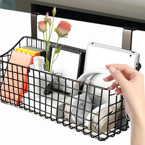 Panier suspendu rustique en métal porte-torchons grille murale