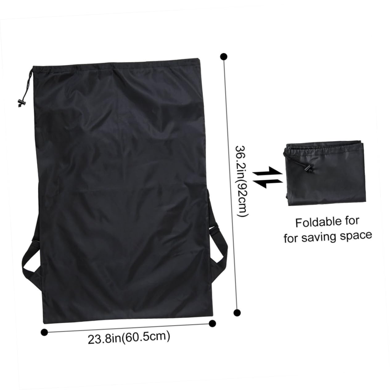 Zerodeko 3stücke Polyester Wasserdichter Schwerlast-rucksack Wäschebeutel Große Aufbewahrungstasche Für Kleidung Beim Camping Und Reisen Schwarz