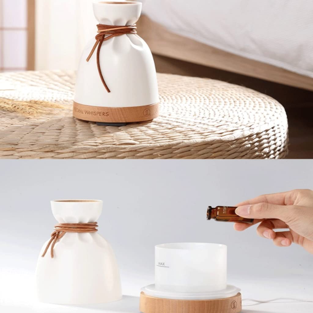 Amélioré Diffuseur d'huiles essentielles muet à ultrasons, Aide au Sommeil purifiant, humidificateur 140 ML, veilleuse d'ambiance, décoration créative Relaxer