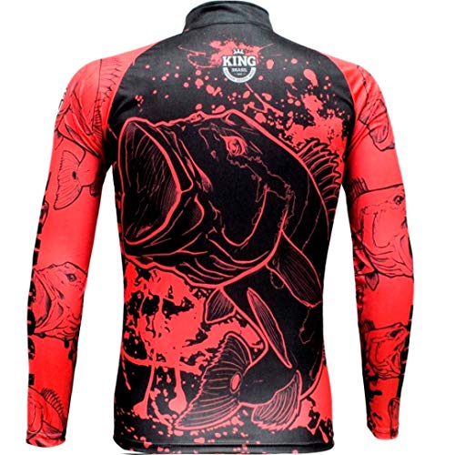Camiseta de Pesca Proteção Solar UV King Tucunaré KFF607 tamanho:EX