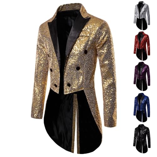 Men's Suit Sequin Button Tuxedo Stage Wedding Host Dance Festival Dinner Casual Blazers Coat2