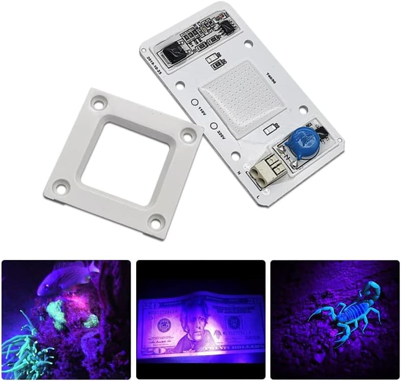 Conductor AC de alta potencia 50 W UV LED 395-400 nm 110 V220 V controlador libre AC integrado de alta potencia COB LED diodo (220V)