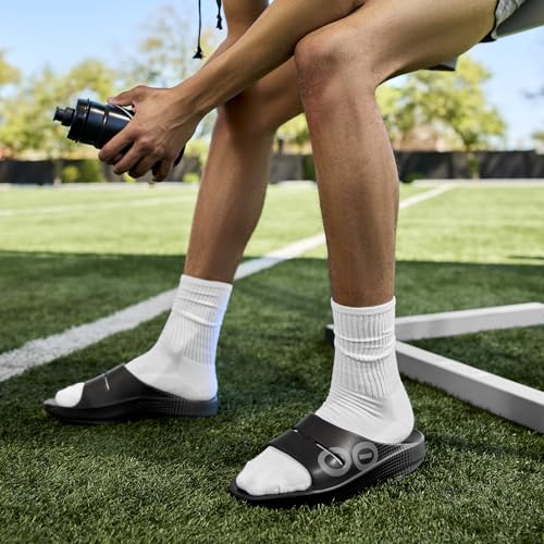 Image of OOFOS OOahh Sport Recovery Slide, Black Matrix - Women's Size 5, Men's Size 3