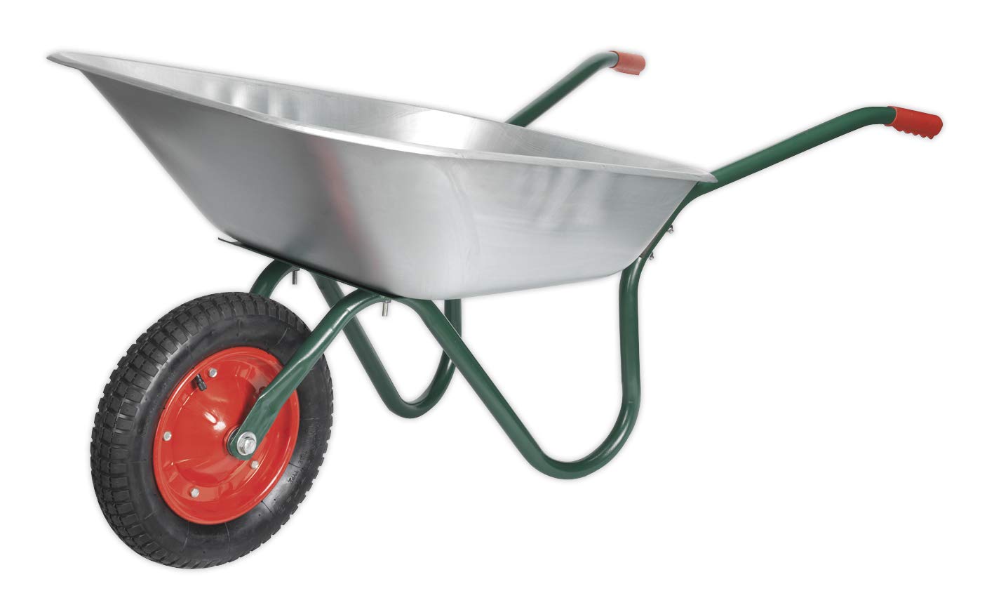 Sealey Lightweight Garden Wheelbarrow 65L Galvanized Wheel Size 340mm WB65