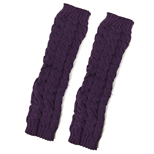 Wrapables Ribbed Cable Knit Leg Warmers for Women