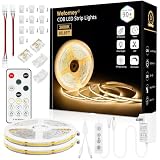 Wefomey 65.6ft COB LED Strip Lights 3000K Bright Warm White Dimmable DC 24V