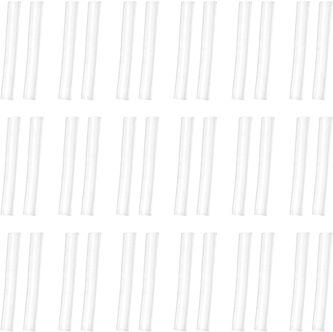 Operitacx 100Pcs Silicone Earring Sleeves, Clear Earring Post Covers