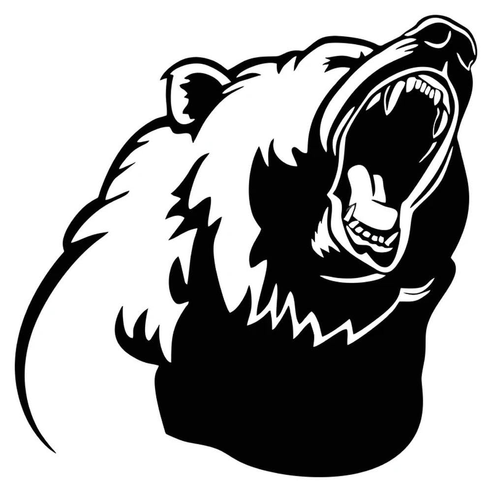 Bertdcx Black Auto Accessory Bear Car Sticker Vinyl Decal For Car Bumper Window Car Decorations(Black)
