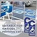 2 Pack Handicap Parking Sign Hanger Handicap Parking Permit Placard 3.5 X 8.5 Inch Blue Wheelchair Parking Sign PVC Car Handicap Door Hanger With Large Hook For Door Car Mirror Disability