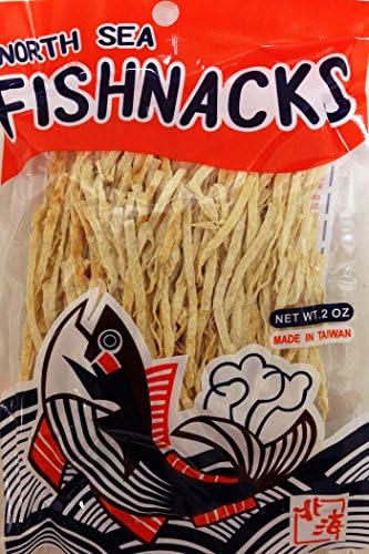 鱈魚香酥絲 North Sea Fish Snacks -Slim 2 oz (Pack of 5)
