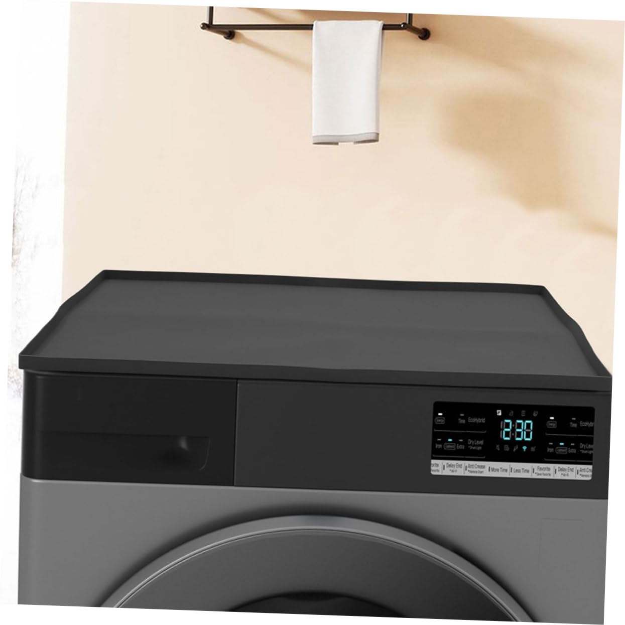 Schutzmatte für Waschmaschine und Trockner, Silikon, Schwarz 650x600 MM