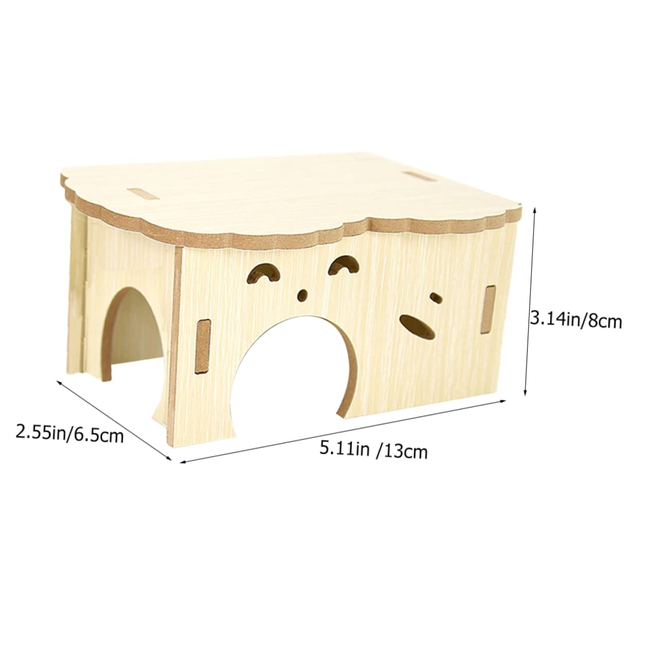 VICASKY Hamster House Cozy Hideout for Pets Multi Use Design for Sleeping and Playing Guinea Pig and Chinchilla Decor Year Comfort
