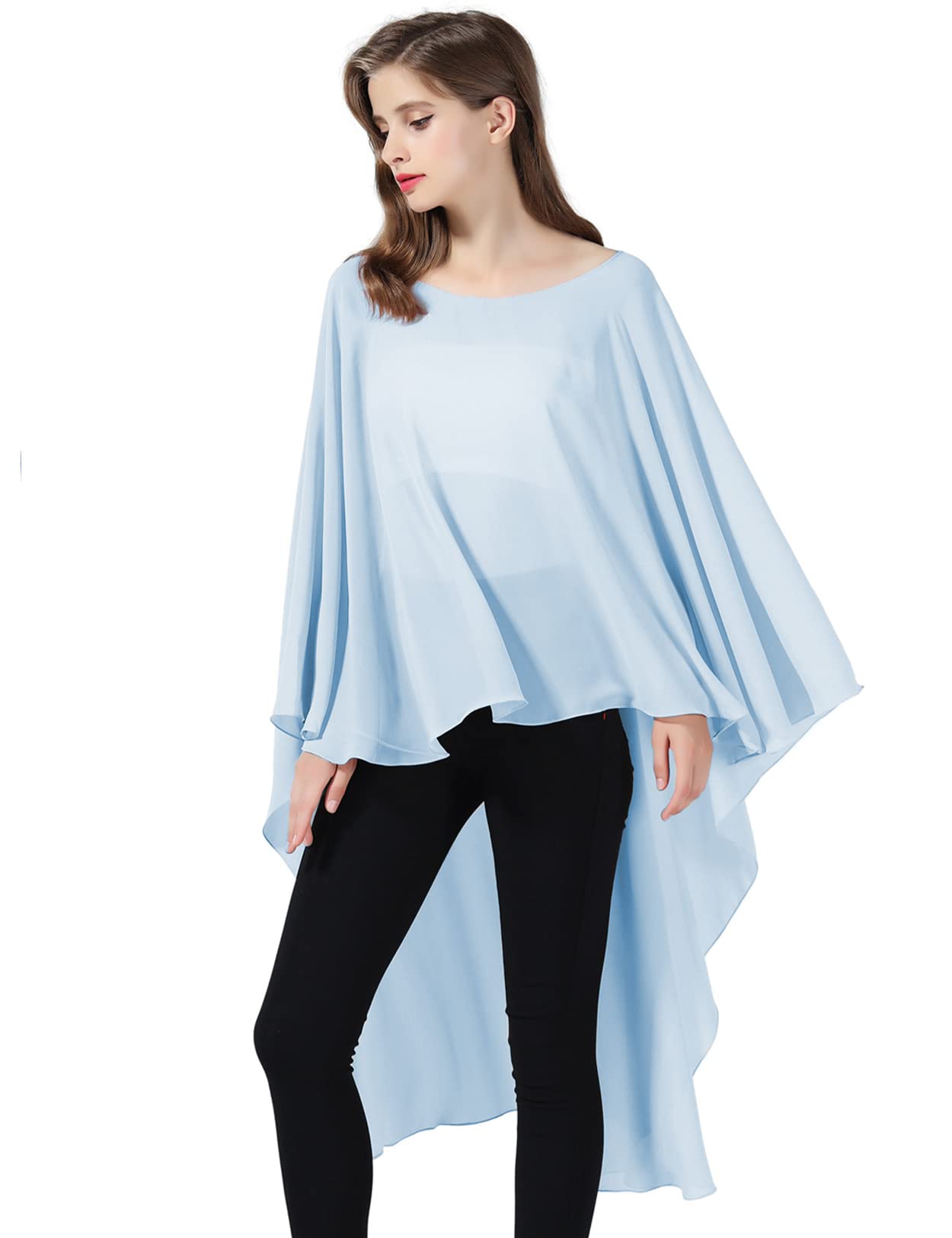 BEAUTELICATE Scialle Coprispalle Chiffon Donna Elegante Stola Cape Mantello per Sposa Estivo Cerimonia Matrimoni Cerimonia Festa
