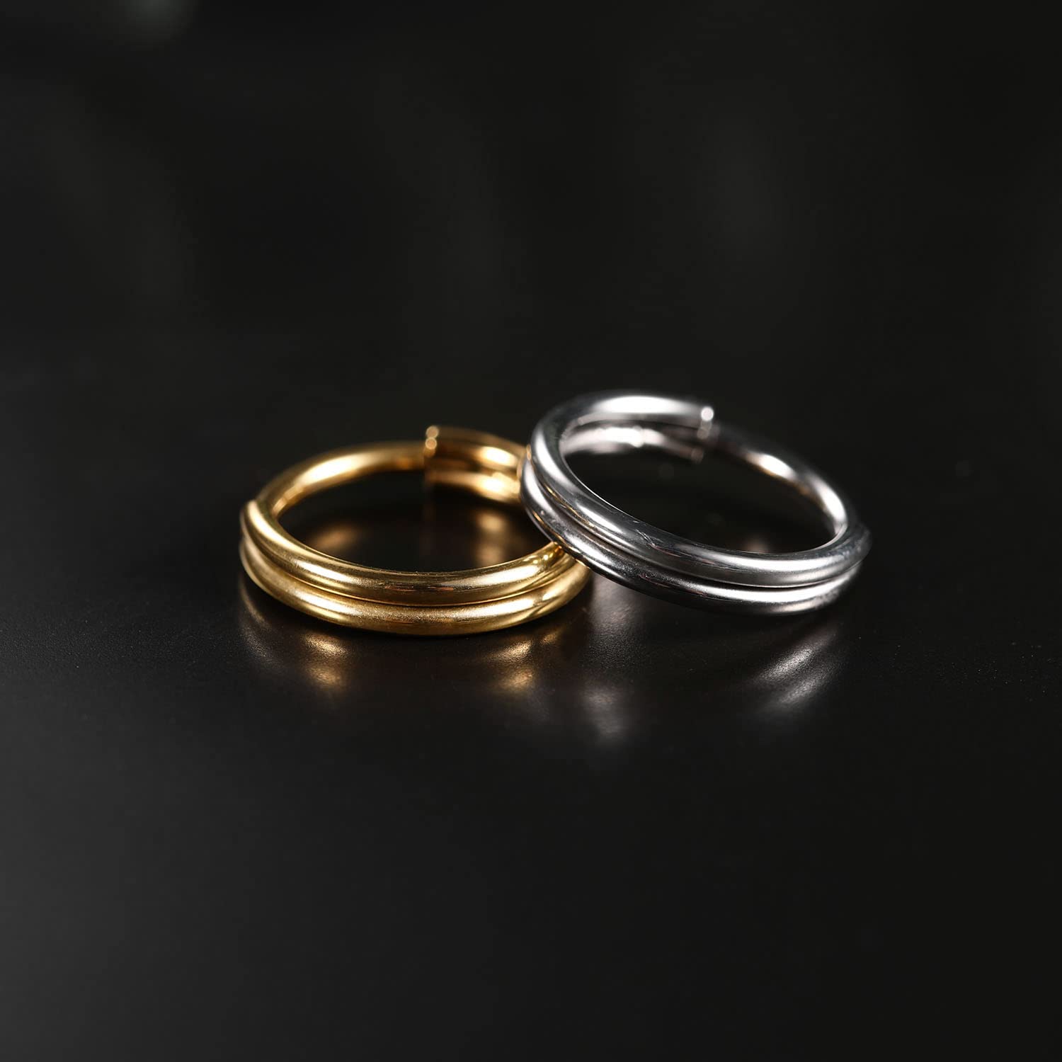 hengkaixuan Triple Double Nose Hoop Ring Sleeper Hoop Earring Helix Rook Conch Cartilage Daith Tragus Earrings Septum Ring Lobe Nose Piercing Jewellery for Women — view 5