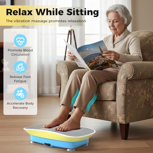 Image of GYMAX Vibration Plate Exercise Machine-10 Level Intensity, LED Display & Remote Control, Body Vibrating Plates Stand Shaking Platform Fat Burning Machine