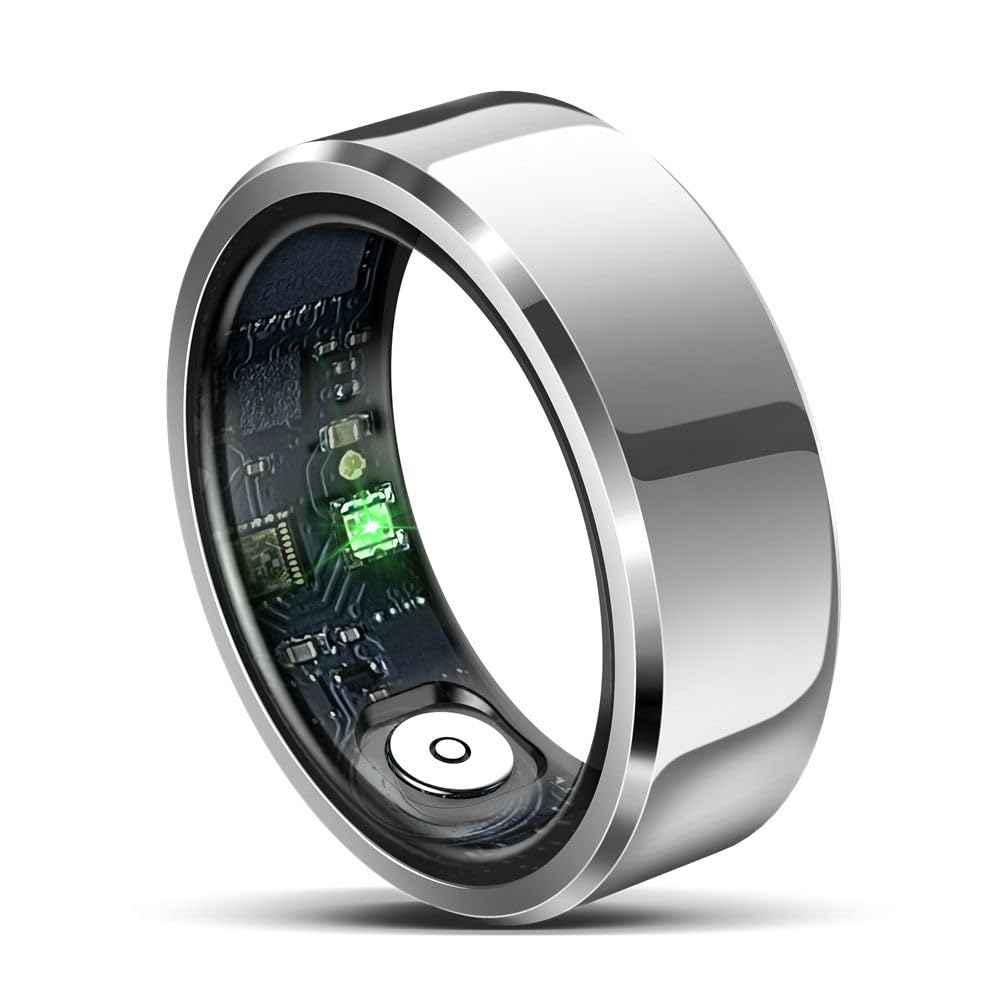 Smart Ring for Women & Men, Fitness Tracker with Step Counter, Calorie Tracking & 7 Sport Modes, IP68 Water Proof Activity Ring with Family Health Data Sharing (13#)