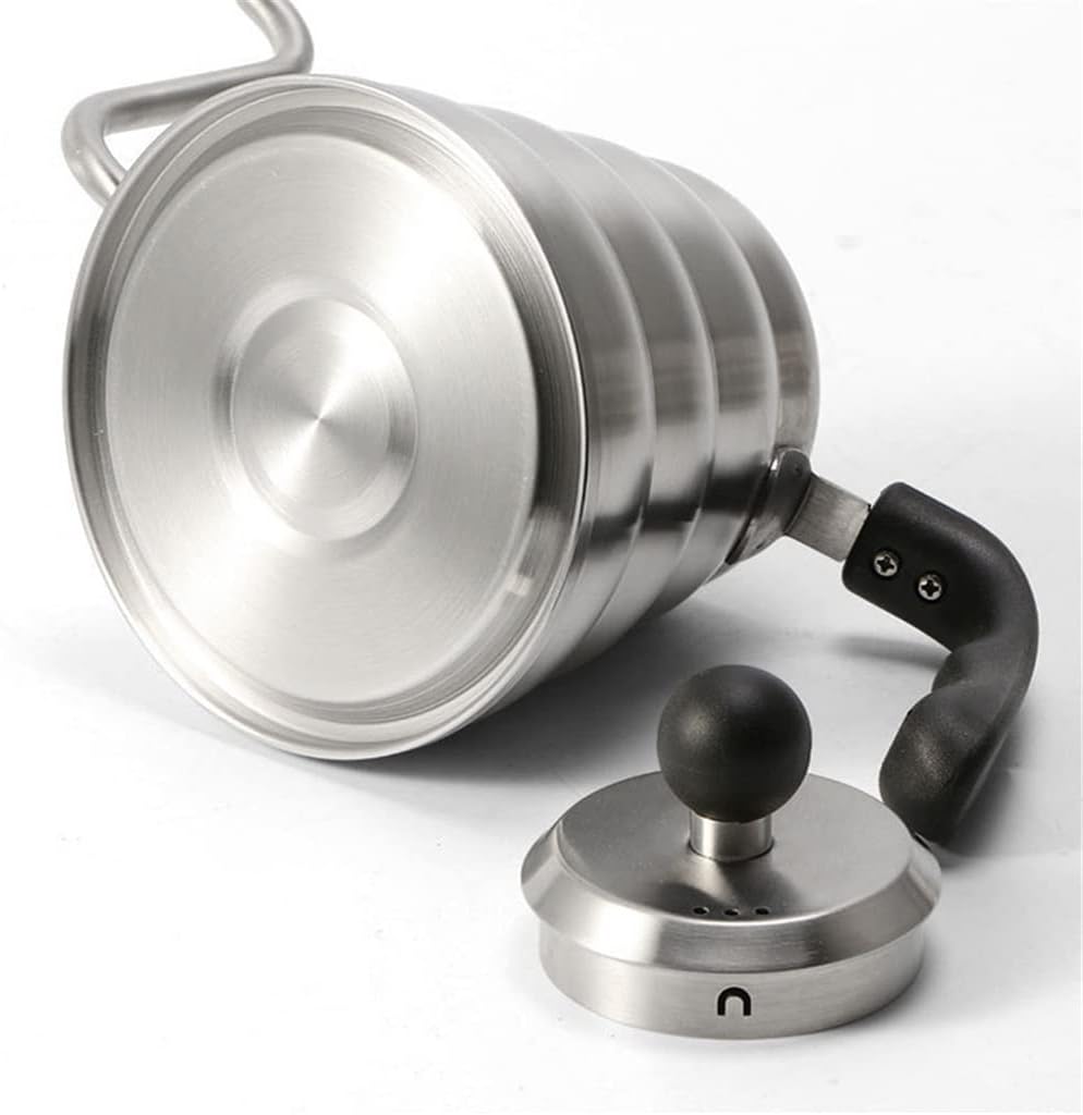 1L/1.2L Drip Kettle Thermometer Pour Over Coffee Tea Pot Swan Long Neck Stainless Steel Thin Mouth Gooseneck Cloud Drip Kettle (Color : A, Size : 1.2L) (A 1.0L)