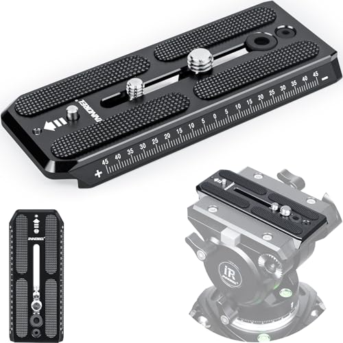 Universal Replacement Quick Release Plate 120mm Long 50mm Width INNOREL QV120 Mount with 1/4 and 3/8 Screws for Manfrotto 501PL Series Video Fluid Head,Innorel f60,DSLR Cameras,Camcorders