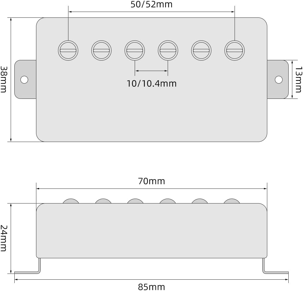 Alnico 5 Humbucker Pickup Neck Bridge Pickups Set for Les Paul Style Electric Guitar Chrome