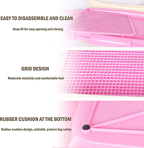 Koreyosh Pet Training Pad Holder Large Size Dog Training Toilet Indoor Potty Tray For Large Dog, Pet Puppy Pee Pad Holder, 26.5”X18”X1.6” #TOP3