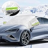 Frontscheibenabdeckung Winter,Auto Windschutzscheibe Abdeckung,Scheibenabdeckung Abdeckung mit Zwei Spiegel Abdeckungen, Frost, Schnee, EIS, Sonne, Staub, Winterschutz Faltbare (210cm X 155cm)