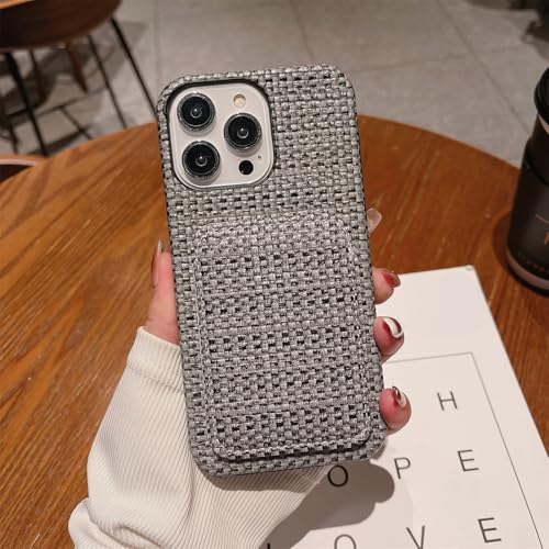 【WAYYWP】適用 iPhone 17 Pro max ケース 編み込み 背面 手帳型 カードポケット 財布型 カード入れ カード収納 アイホン17プロマックス case 落下防止 耐衝撃 側面開口設計 TPU素材 アイホン17プロマックス 携帯カバー