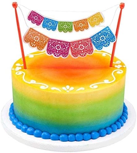 Mexican Fiesta Picado Banner Cake Topper