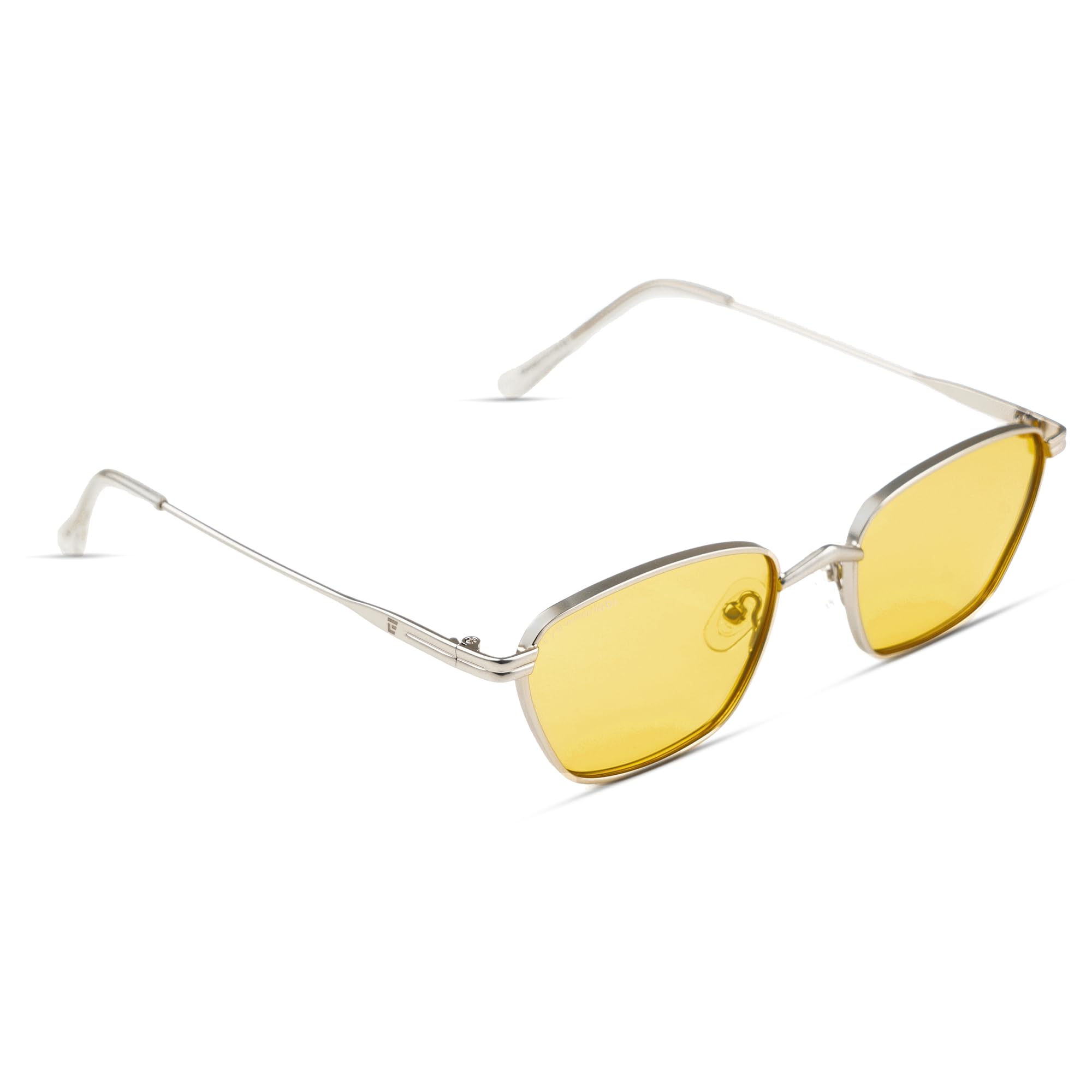 eyewearlabs OKNO | Polarized Full Rim Alloy Rectangular Branded Stylish Sunglasses For Men & Women | 100% UV Protection | Cricket Sports Cycling Driving | Yellow Lens | Medium | Andrew-picture-34