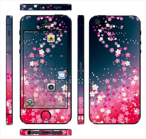 Amazon | 壁紙とアイコンまでつながるiPhone5用スキンシール シンクロ 